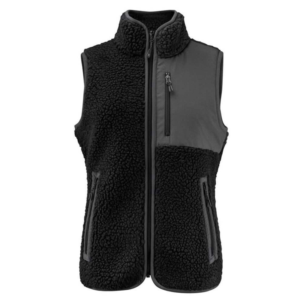 James Harvest Womens/Ladies Kingsley Sherpa Fleece Vest / Black